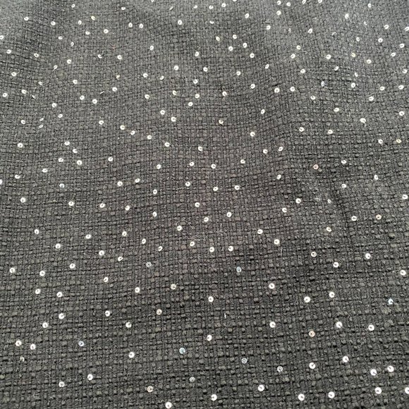 NWT Ann Taylor Black Tweed Skirt with Sequins NEW US14P - Picture 2 of 4